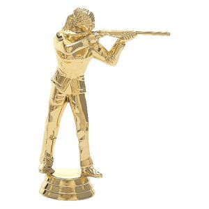 Trapshooter Figure, Female, Gold – 5″