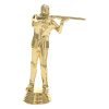 Trapshooter Figure, Female, Gold - 5" - Image 2