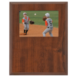7″ x 9″ Value Cherry Finish Slide-In Frame Plaque with 5″ x 3 1/2″ Window