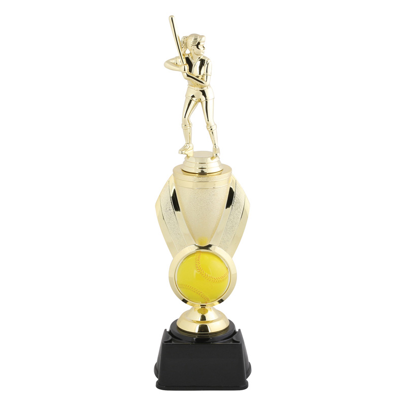 VICTORY CUP ASSEMBLED TROPHY, SOFTBALL - 12 7/8" (12 Min)