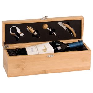 Wooden Wine Box with Tool Set (3 colors)