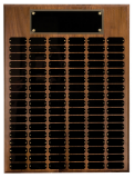 Gold or Black Plate Walnut Finish Completed Perpetual Plaque