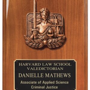 Justice Resin on Plaque 9" x 12"