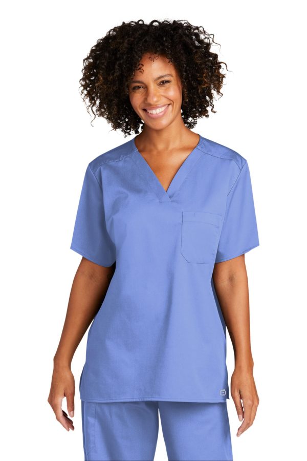 WonderWink® Unisex WorkFlex™ Chest Pocket V-Neck Top - Image 3