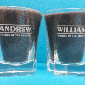 Wedding Glassware – Custom lasered Whiskey Glass