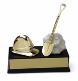 CONSTRUCTION TROPHY, 6-1/4 x 5-3/4 x 3-1/4 INCH, RESIN STONE