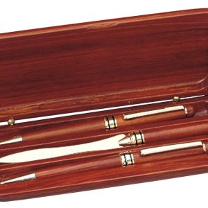 Rosewood Box Pen, Pencil & Letter Opener Set
