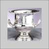 WINE COOLER NICKELPLATE Bucket w/Walnut Base - Image 2