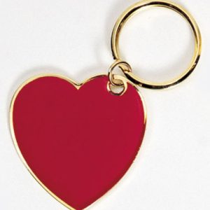 Red Heart Key Tag