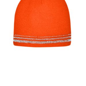 CornerStone® Lined Enhanced Visibility with Reflective Stripes Beanie