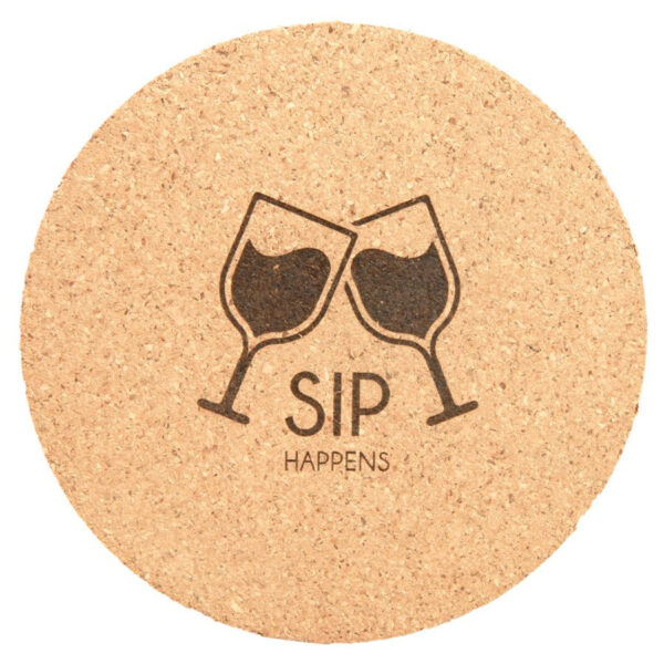 4" Round Cork Coaster (50 min order)