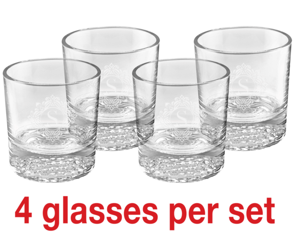 9 oz. Round Rocks Glass with Golf Dimples