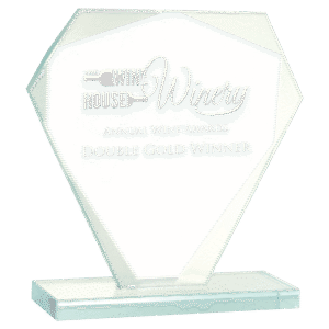 Cut Diamond Jade Glass Award