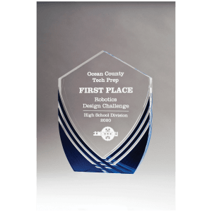 Shield Series Clear Acrylic with Polished Score Lines