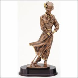 Male and Female Old Fashioned Golfer