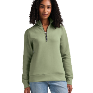Women's Crosswind Quarter Zip Sweatshirt by Charles River
