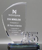 Crystal 25 Year Service Award - EDCO